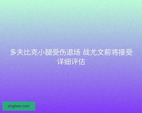 多夫比克小腿受伤退场 战尤文前将接受详细评估